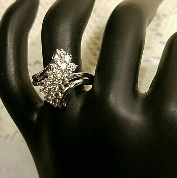 Maura's Boutique Jewelry - Diamonluxe Simulated Diamond Waterfall Ring. Maura's Boutique Jewelry - Diamonluxe Simulated Diamond Waterfall Ring.